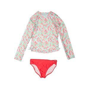 Nautica Girls Rash Guard With Bottoms Watermelon Print Multi Size XL (16)